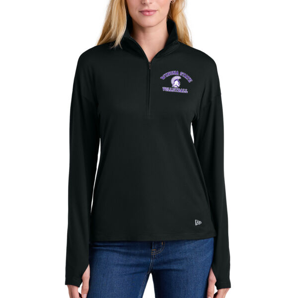 New Era Womens Power 1/2-Zip - Printed Logo Thumbnail